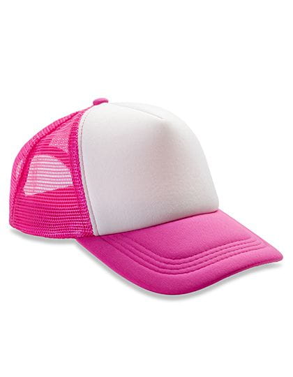 Detroit ½ Mesh Truckers Cap Super Pink / White