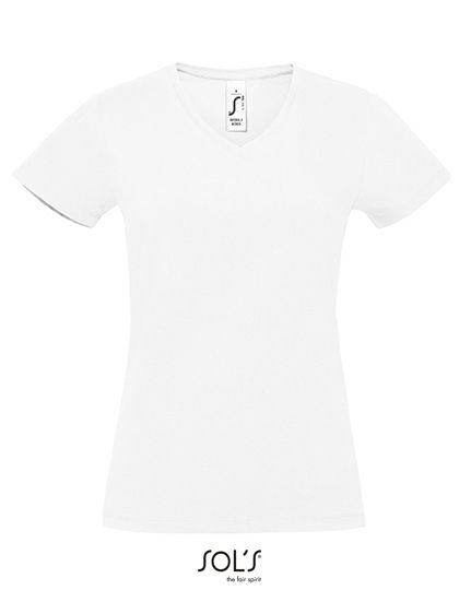 Imperial V-Neck Women T-Shirt White